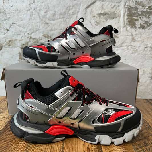 Balenciaga Track Runner Silver Black Red Sz 12 (45)