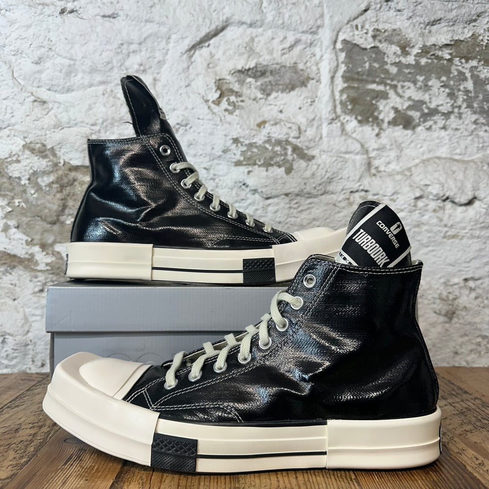 Rick Owens Converse TurboDRK Black White Sneaker Sz 10