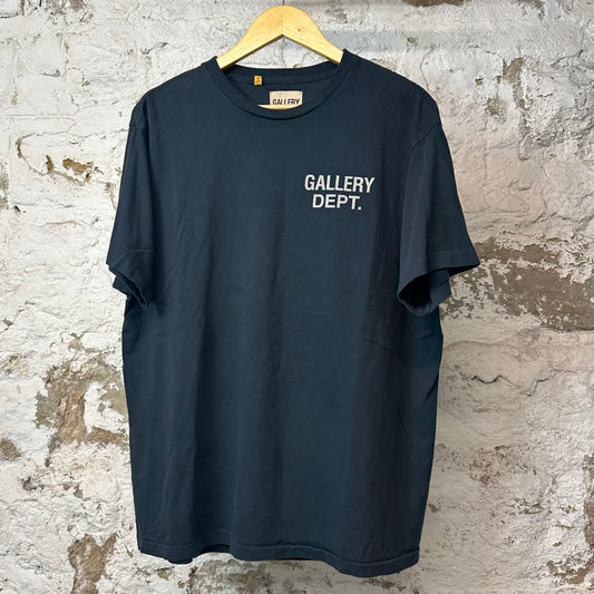 Gallery Dept White Logo T-shirt Navy Sz L