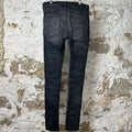 Amiri MX1 Yellow Paisley Faded Black Denim Jeans Sz 33