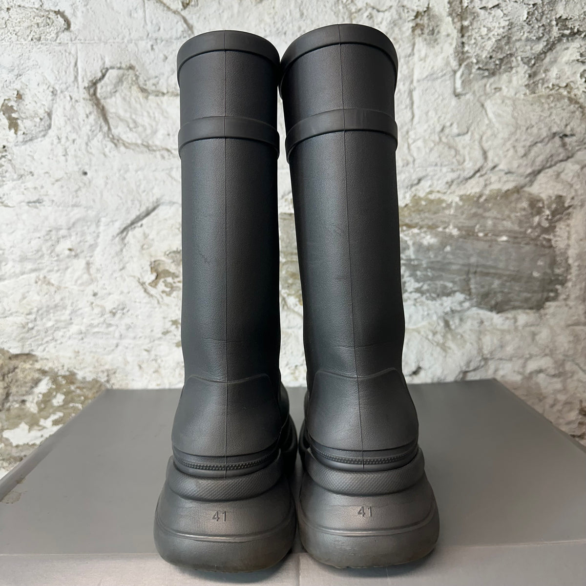 Balenciaga Grafite Rubber Croc Boot Sz 8 (41)