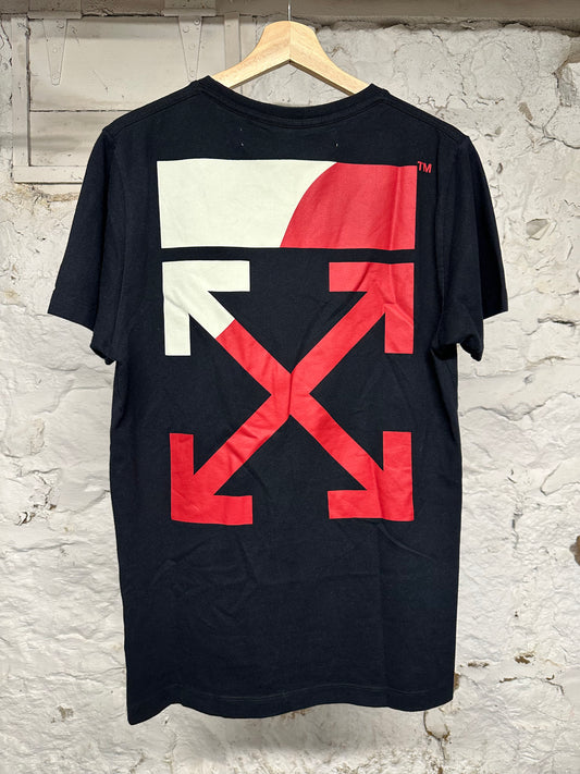 Off White Black Red T-Shirt Sz S