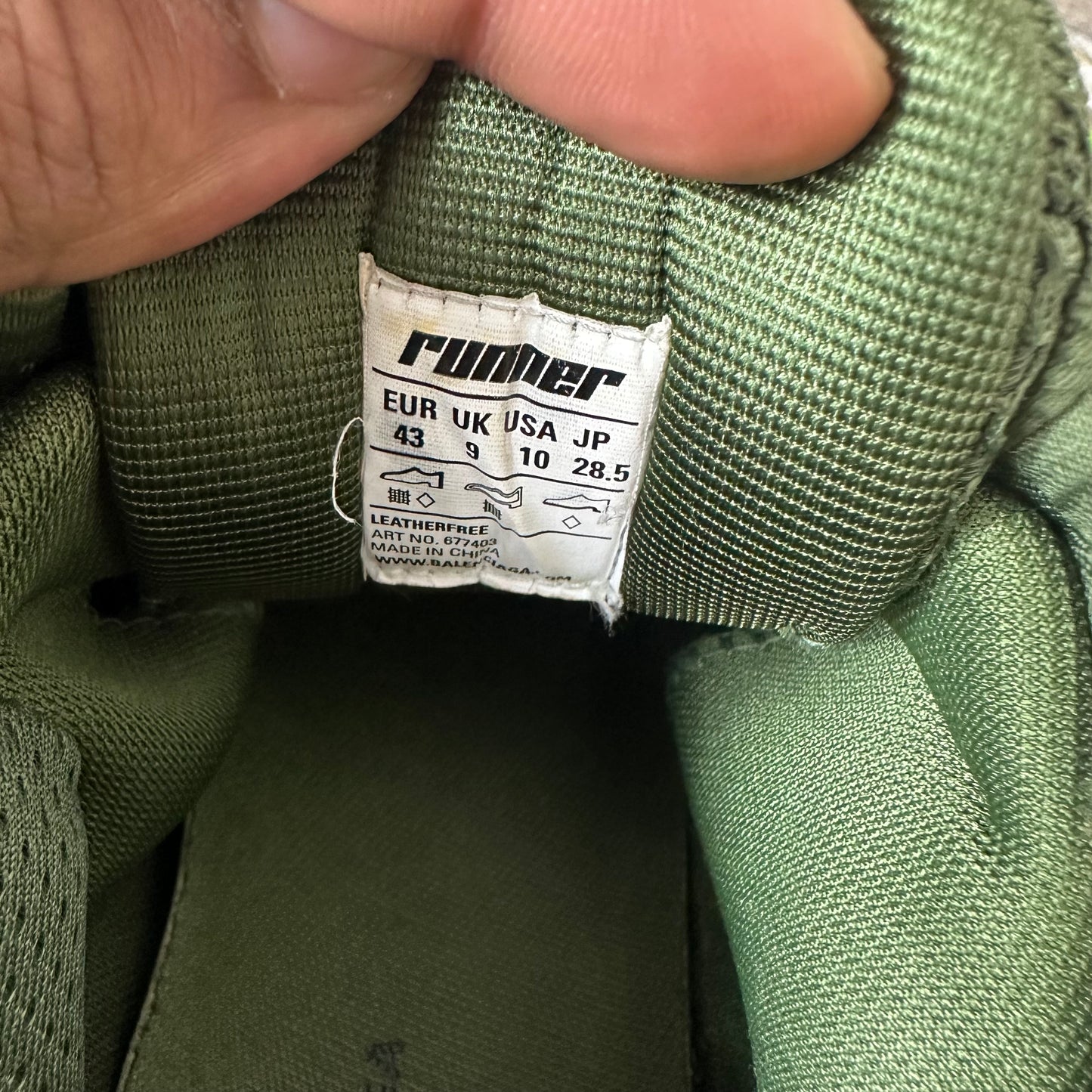 Balenciaga Runner Khaki Green Sneaker Sz 10 (43)