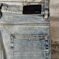 Amiri Plain Washed Blue Denim Jeans Sz 31