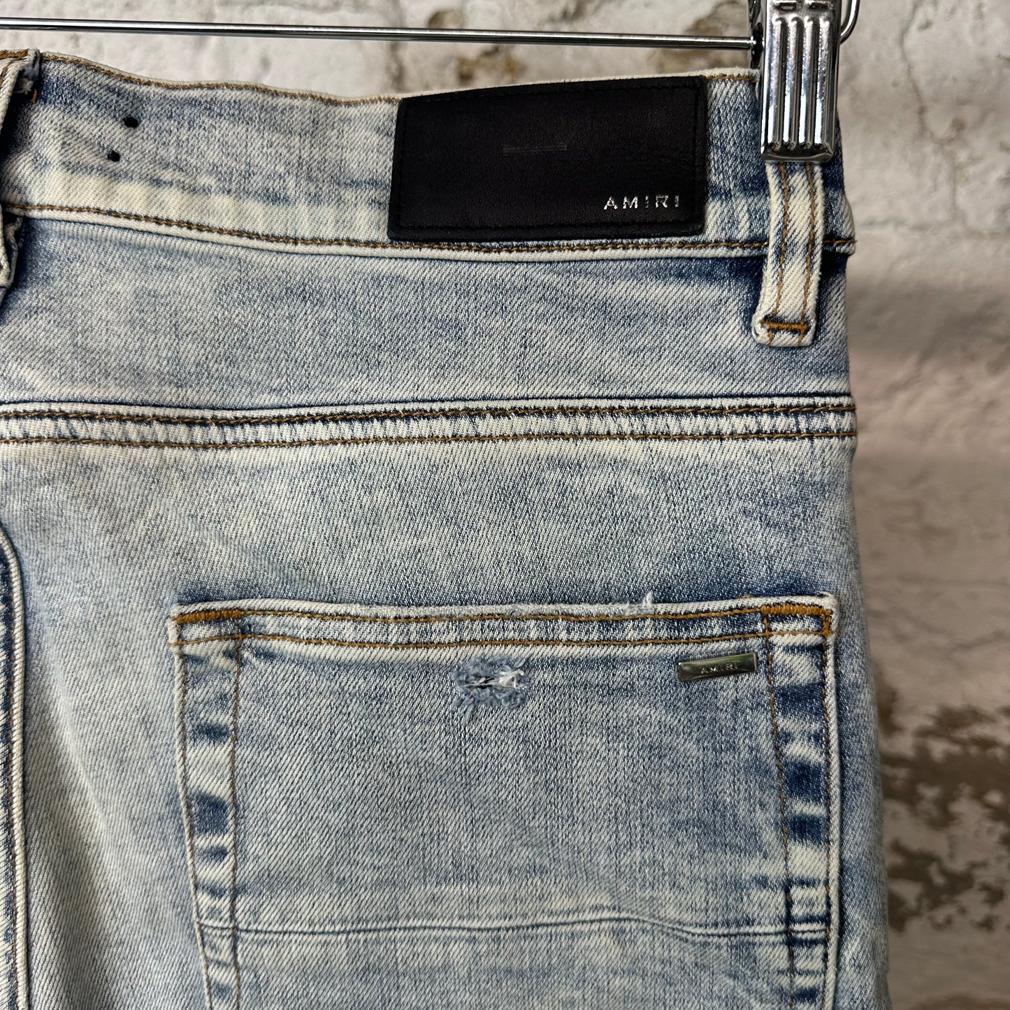 Amiri Plain Washed Blue Denim Jeans Sz 31