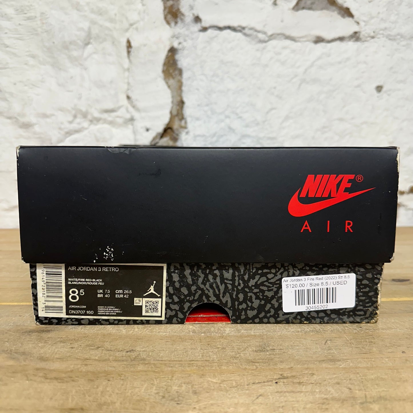 Air Jordan 3 Fire Red (2022) Sz 8.5