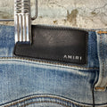 Amiri MX1 Cracked Orange Blue Denim Jeans Sz 34