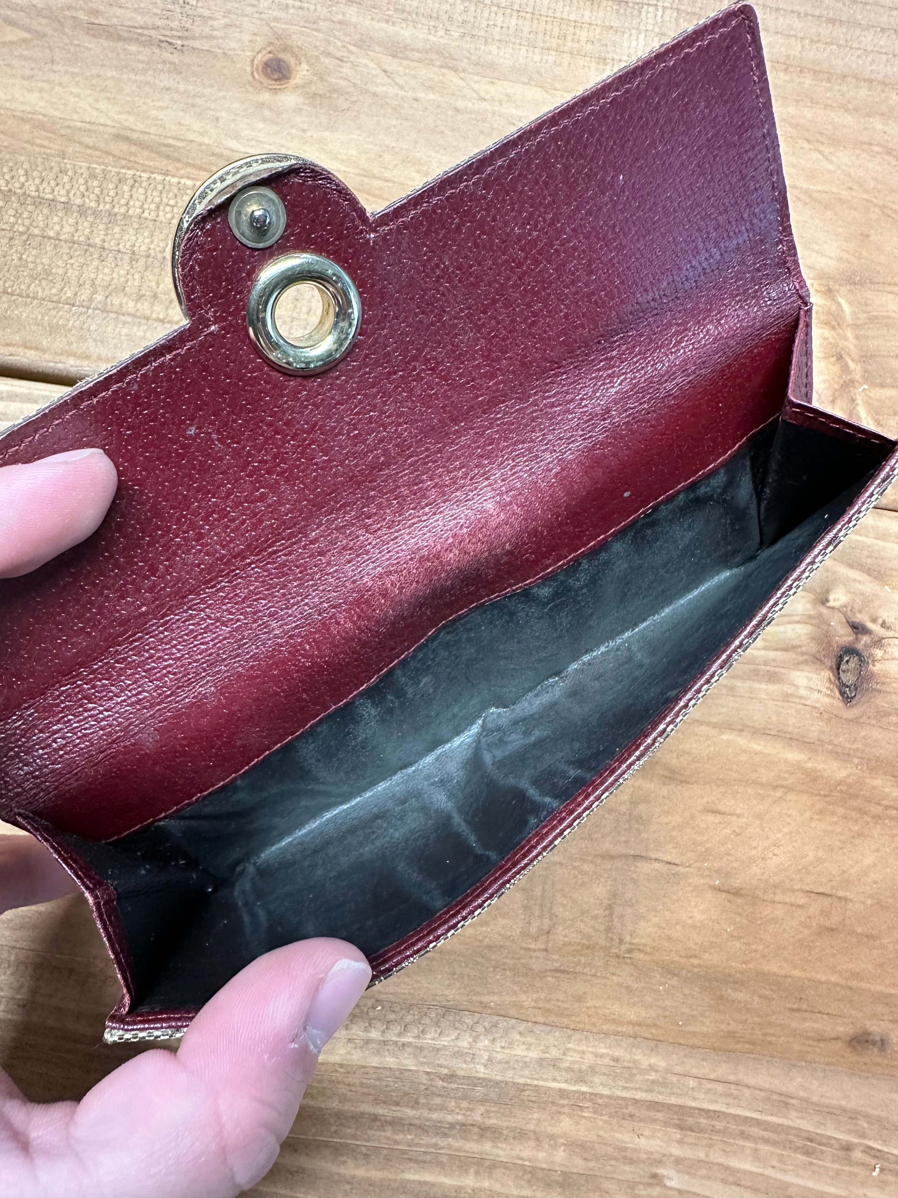 超激レア美品】OLD GUCCI burgundy long wallet GUCCI Torchon Marmont 