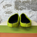 Marni Fussbett Sabot Green Fur Mule Sz 6 (38)