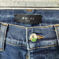 Amiri MX1 Bordeaux Suede Dark Blue Denim Jeans Sz 29