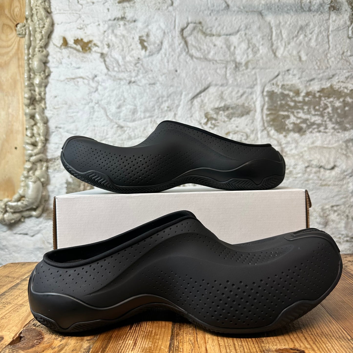 Balenciaga Basketball Black Mule Slip On Sneaker Sz 12 (45)