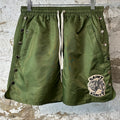 Saint Vanity Green Nylon Shorts