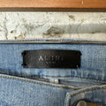 Amiri MX1 Camo Patch Light Blue Denim Jeans Sz 40