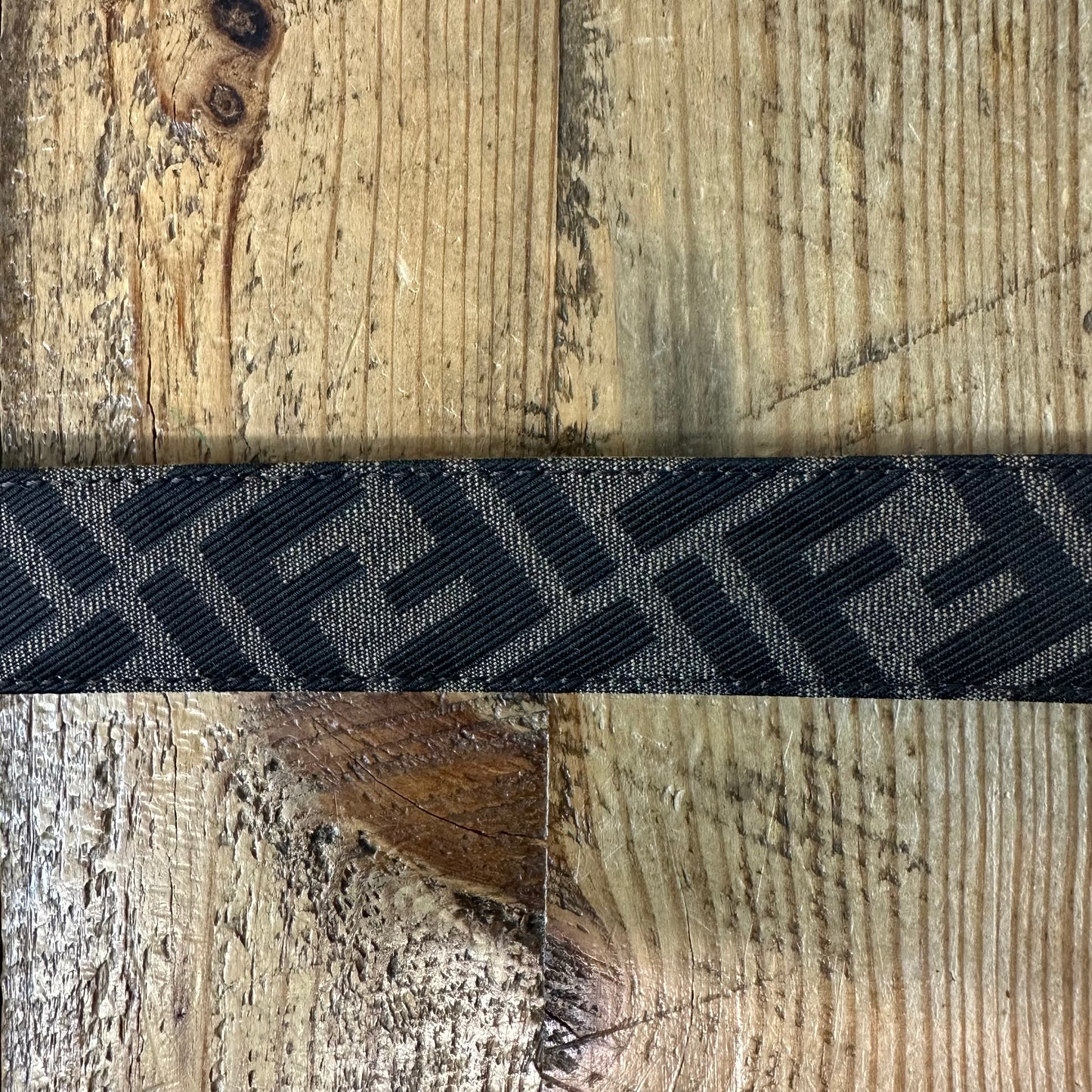 Fendi Zucca Canvas Brown Monogram Yellow Belt Sz (100/40)