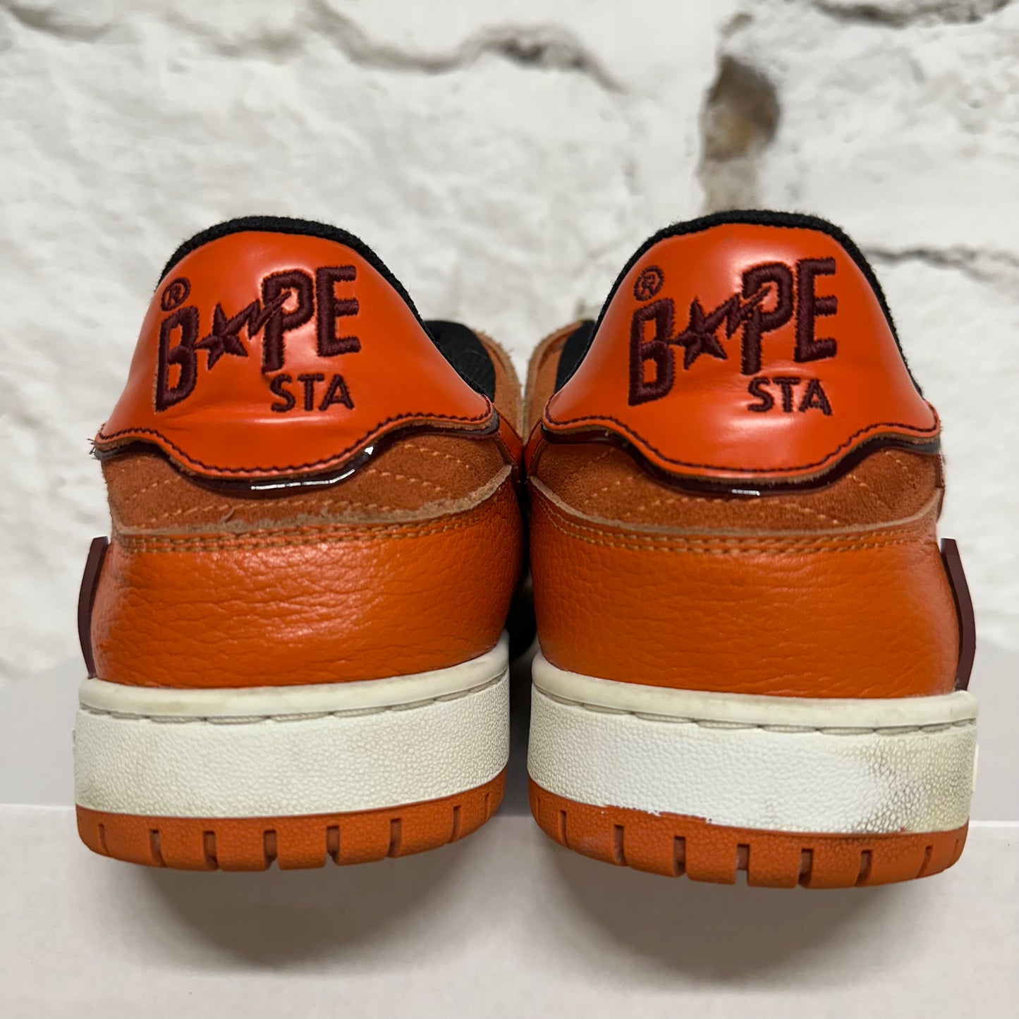 A Bathing Ape Bape Sk8 Sta Orang White Sz 10