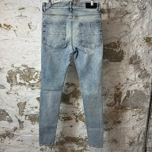 Amiri MX1 Tie Dye Washed Blue Denim Jeans Sz 32