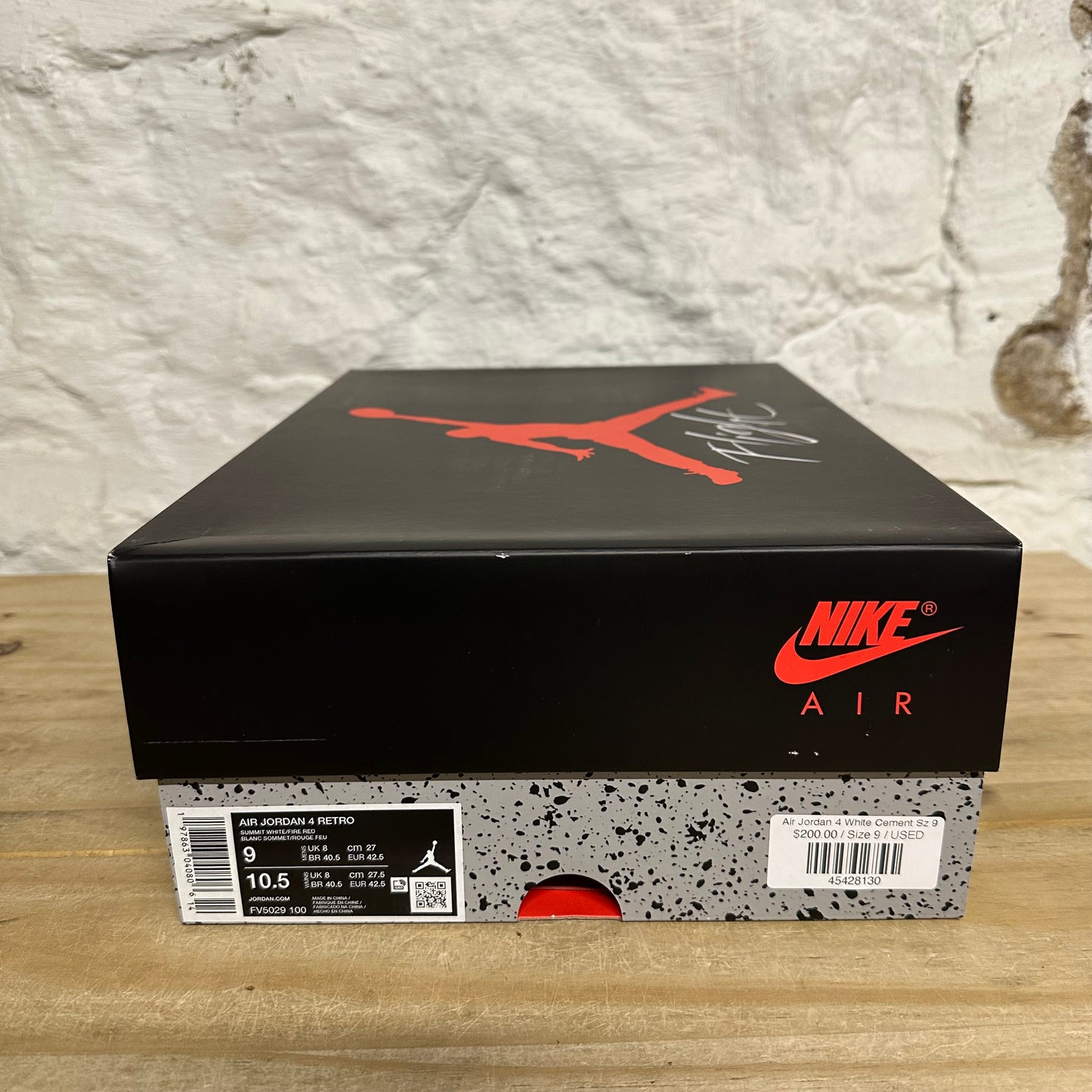 Air Jordan 4 White Cement Sz 9