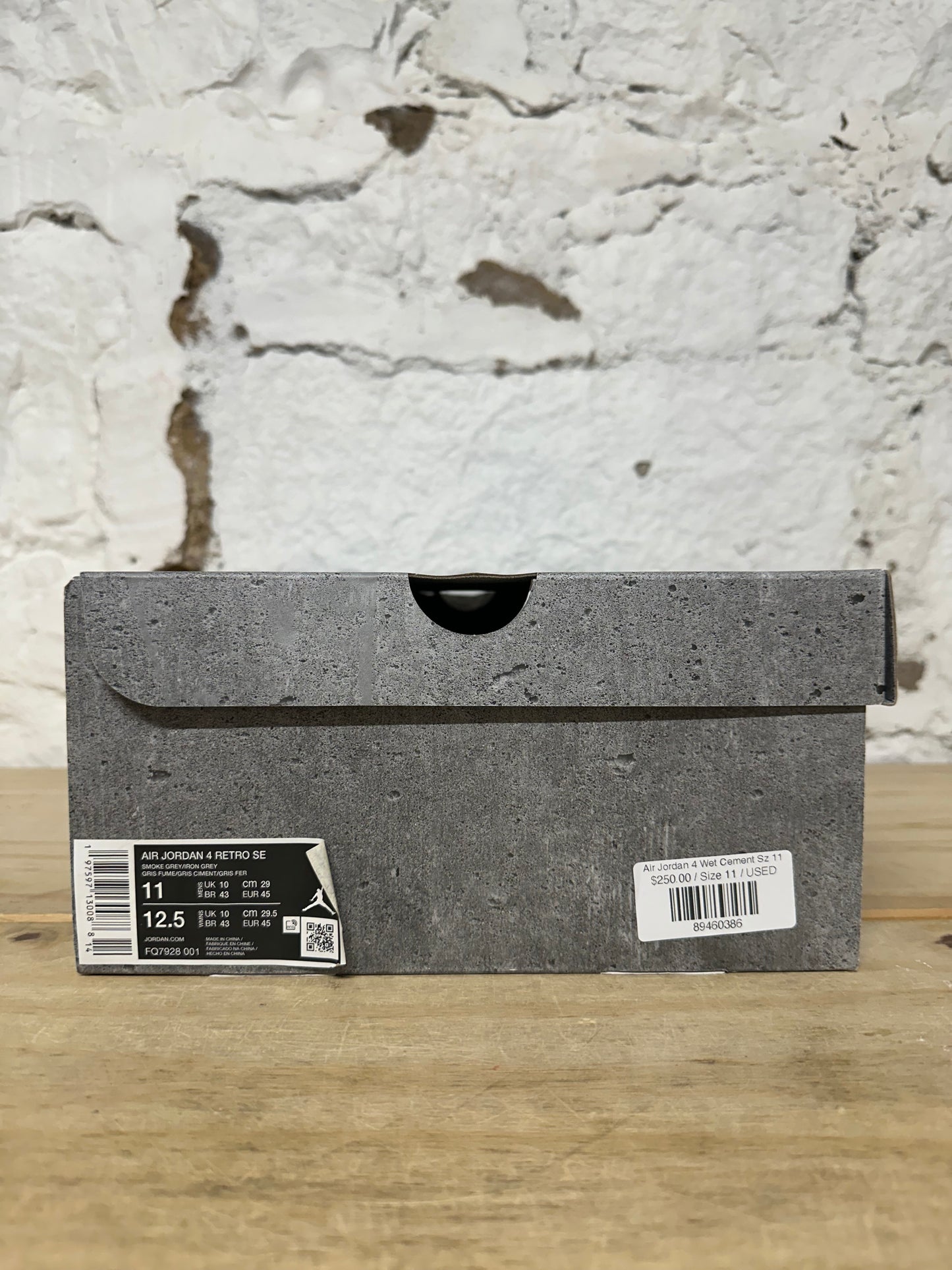 Air Jordan 4 Wet Cement Sz 11