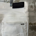Amiri MX1 White Leather White Denim Jeans Sz 34