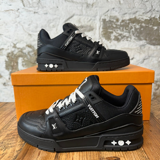 Louis Vuitton Triple Black Trainer Sneaker Sz 8 (6.5LV)