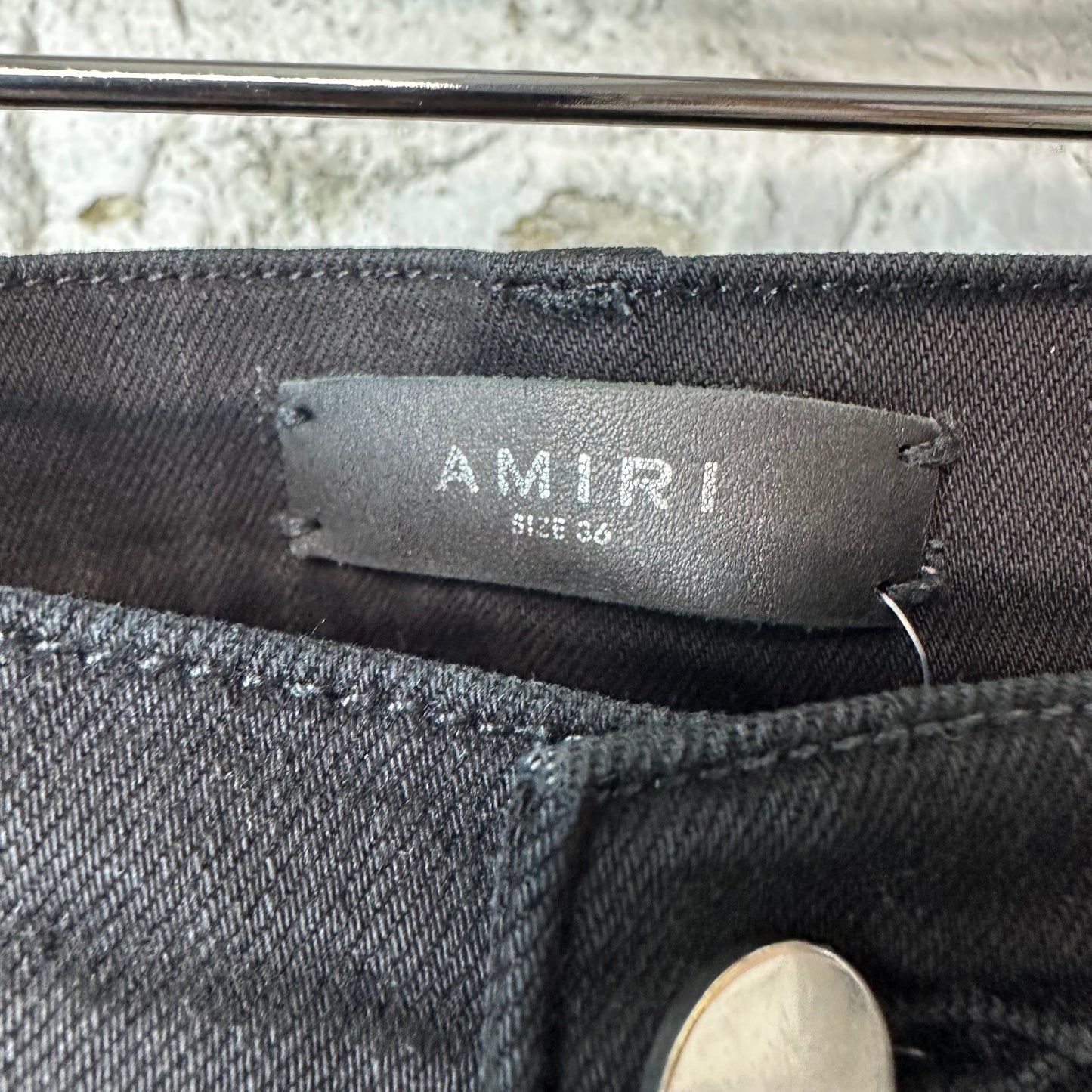 Amiri MX1 Multicolor Paisley Black Denim Jeans 36