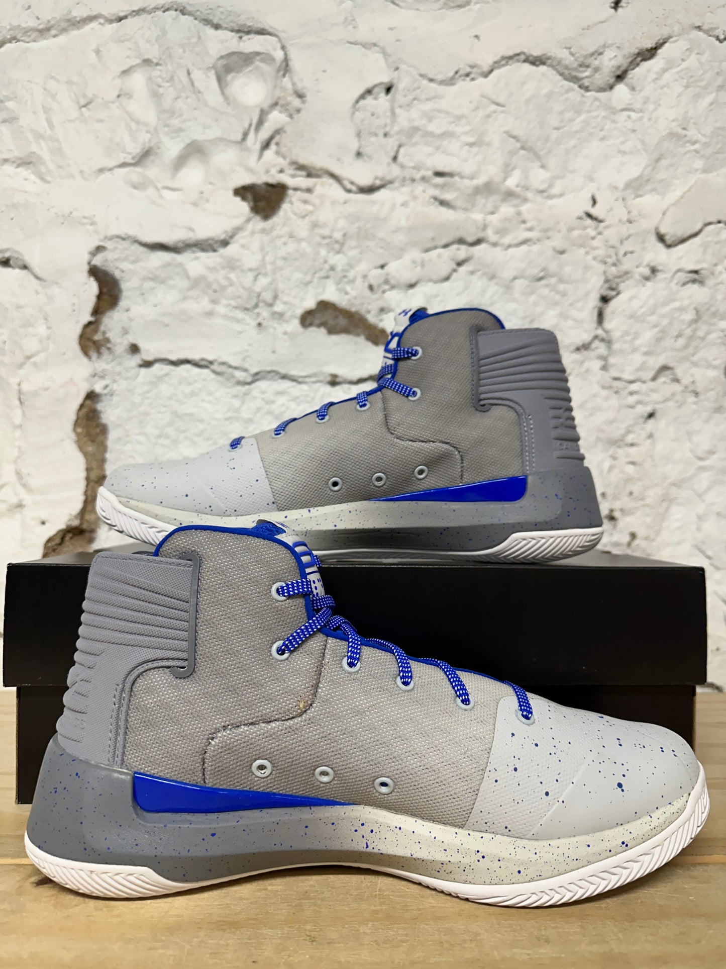 Under Armour Curry 3Zer0 Grey Blue Sz 10 DS