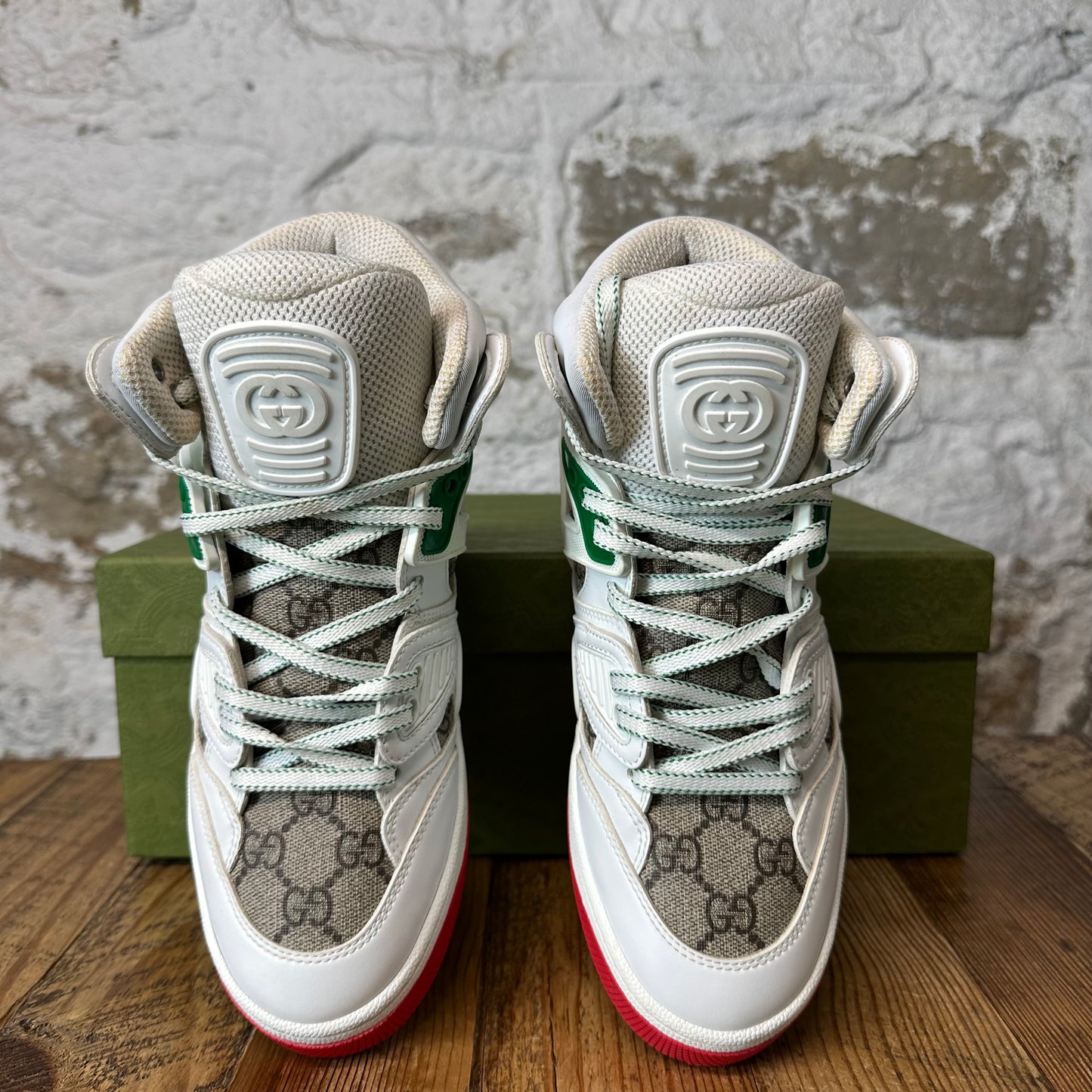 Gucci Basket White Demetra Red Sneaker Sz 4.5 (36)