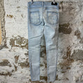 Amiri MX1 Camo Patch Light Blue Denim Jeans Sz 32
