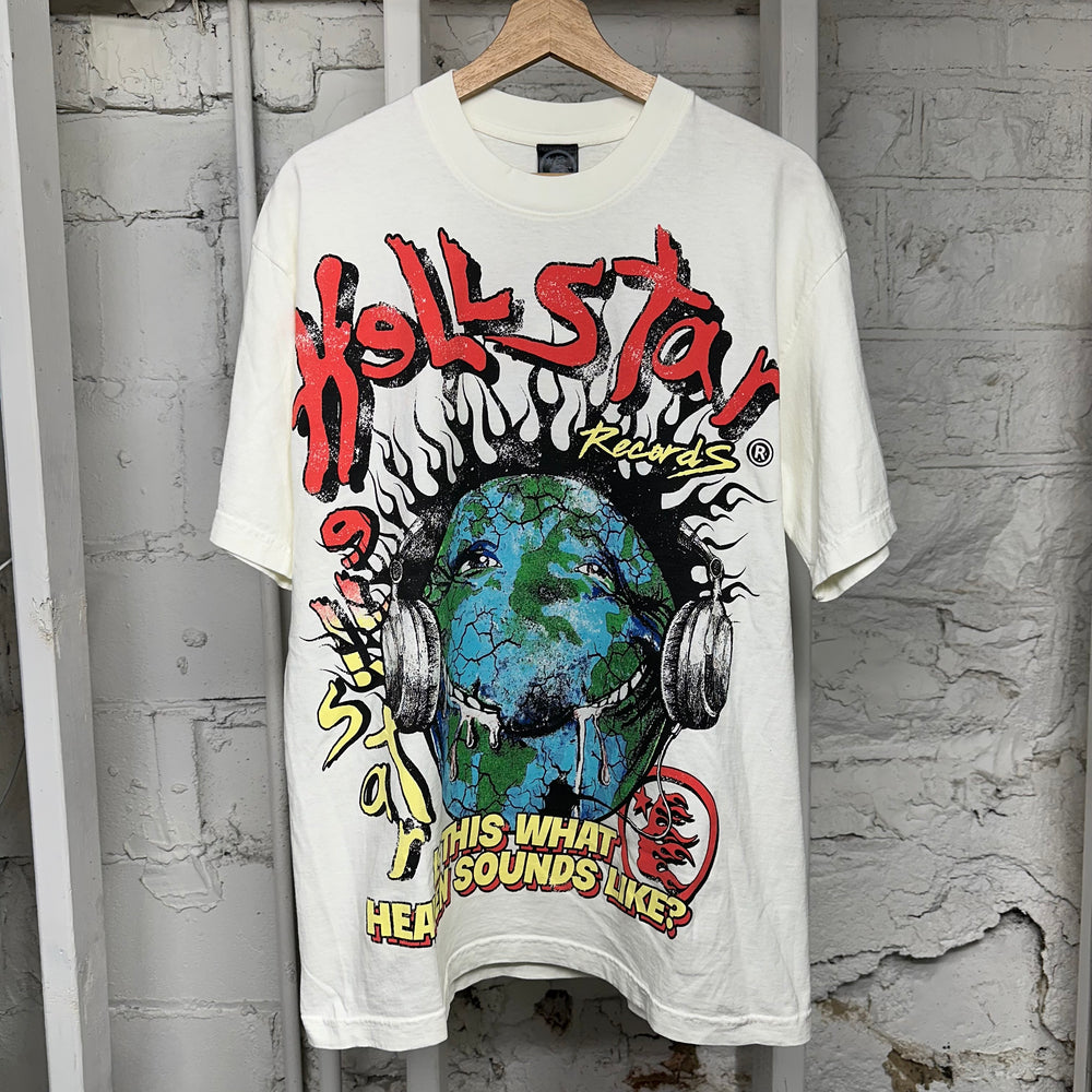 Hellstar Globe Cream T-Shirt Sz M