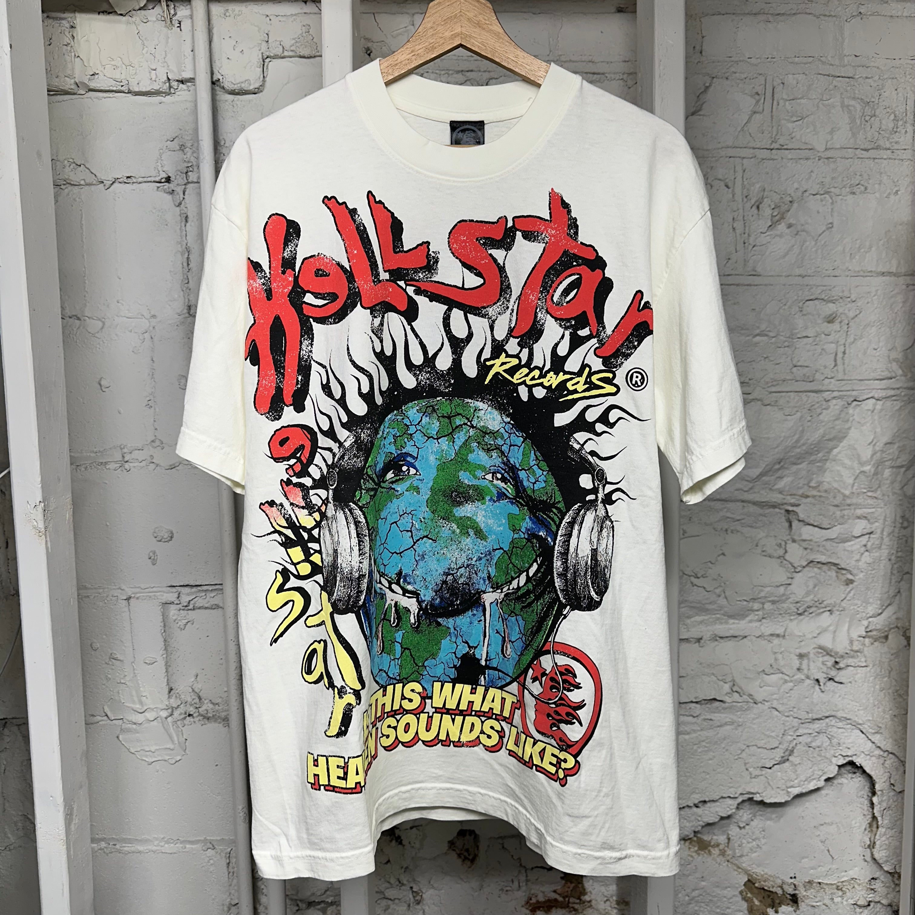 Hellstar Globe Cream T-Shirt Sz M