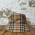 Burberry Tan Plaid Bucket Hat Sz L