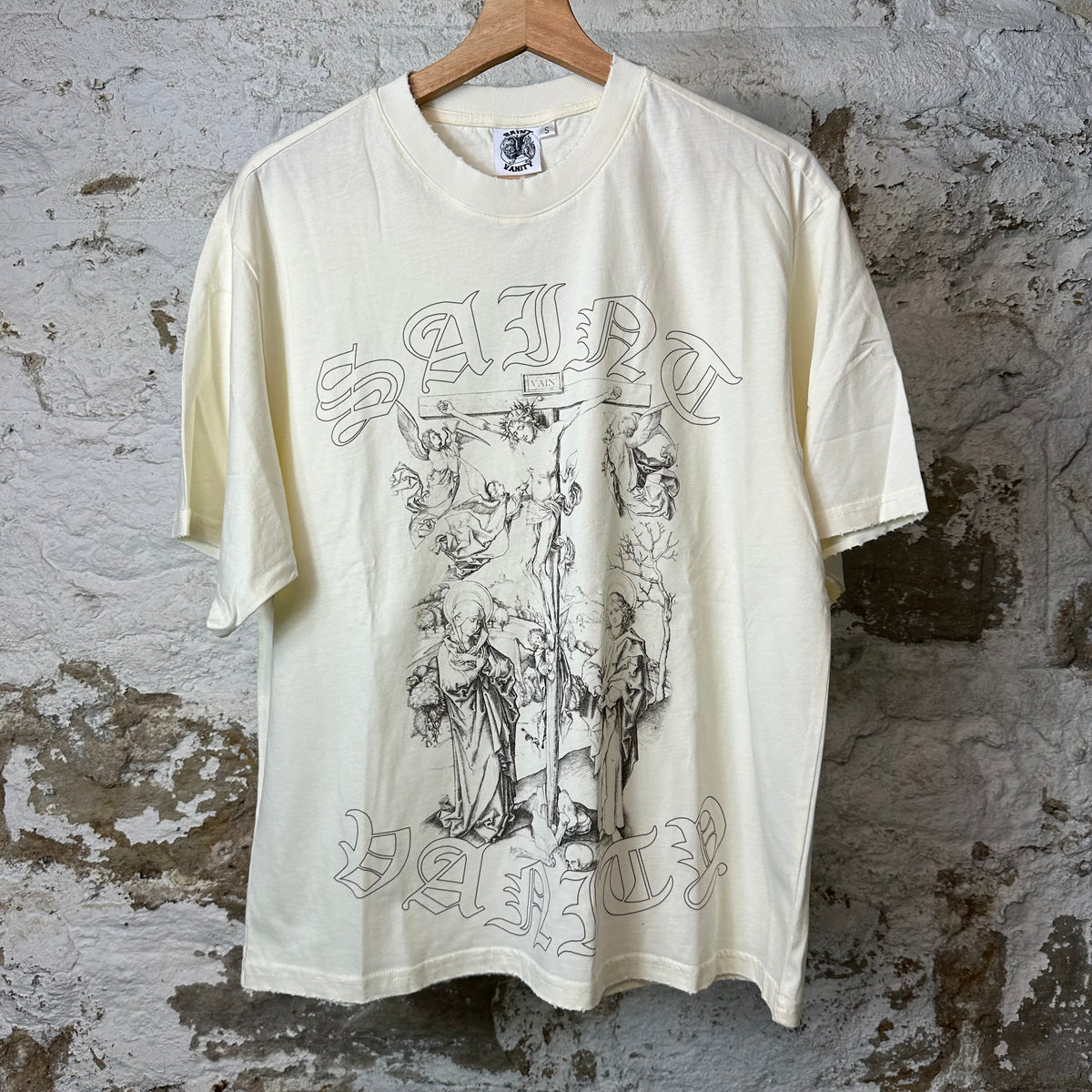 Saint Vanity Cross Cream T-shirt