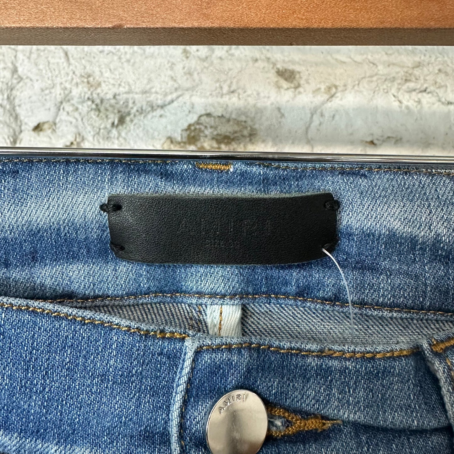 Amiri MX1 Sky Blue Cream Blue Denim Jeans Sz 30
