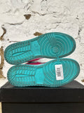 Air Jordan 1 Mid White Pink Green Soar Sz 5Y
