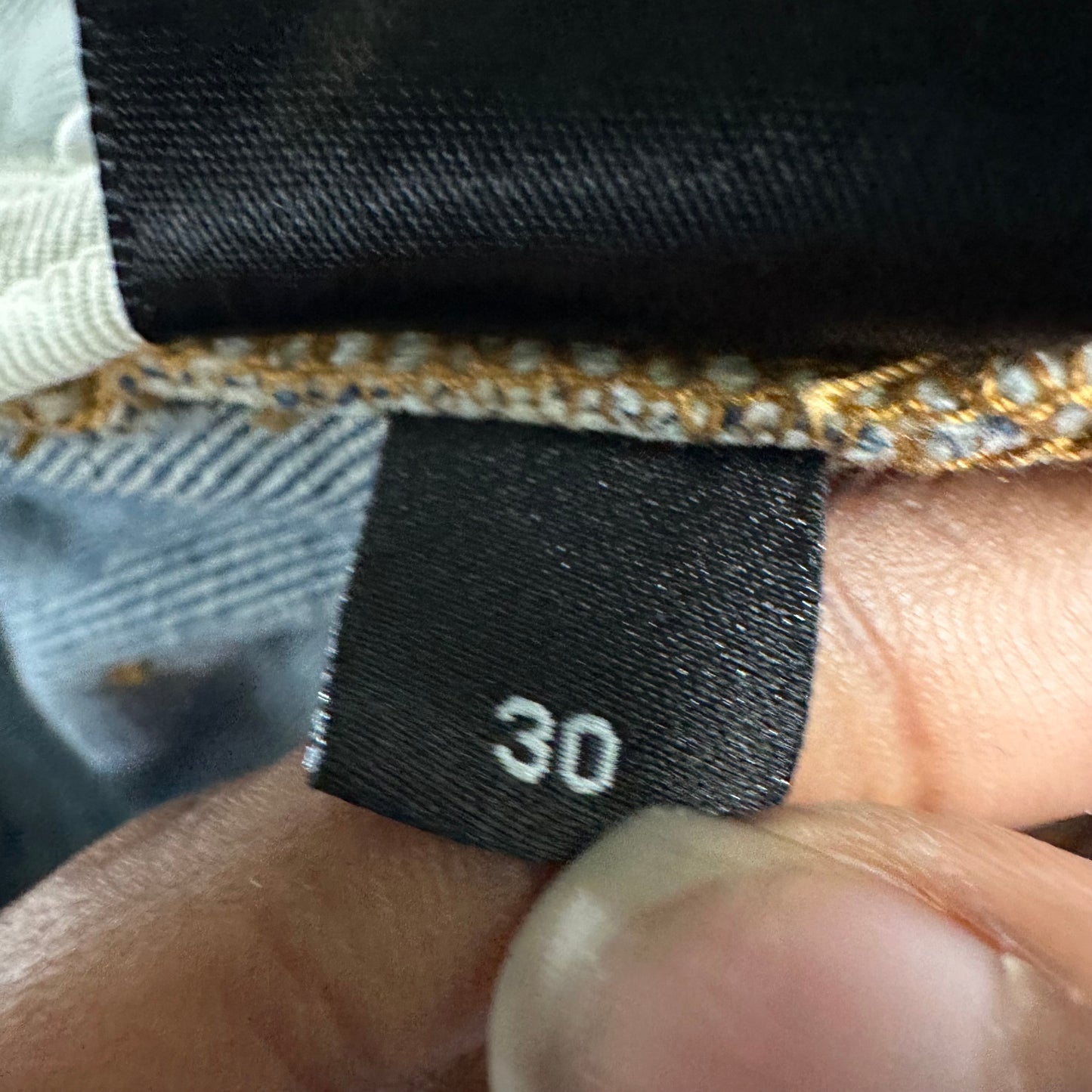 Amiri MX1 Sky Blue Cream Blue Denim Jeans Sz 30