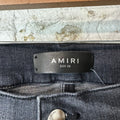 Amiri MX1 Red Glitter Grey Denim Jeans Sz 33