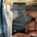 Amiri MX1 Blue Suede Waxed Blue Denim Jeans Sz 28