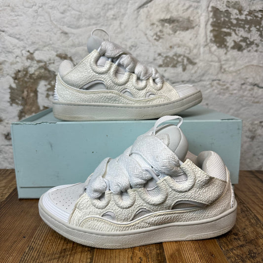 Lanvin Curb White Snakeskin Sneaker Sz 6.5 (39)