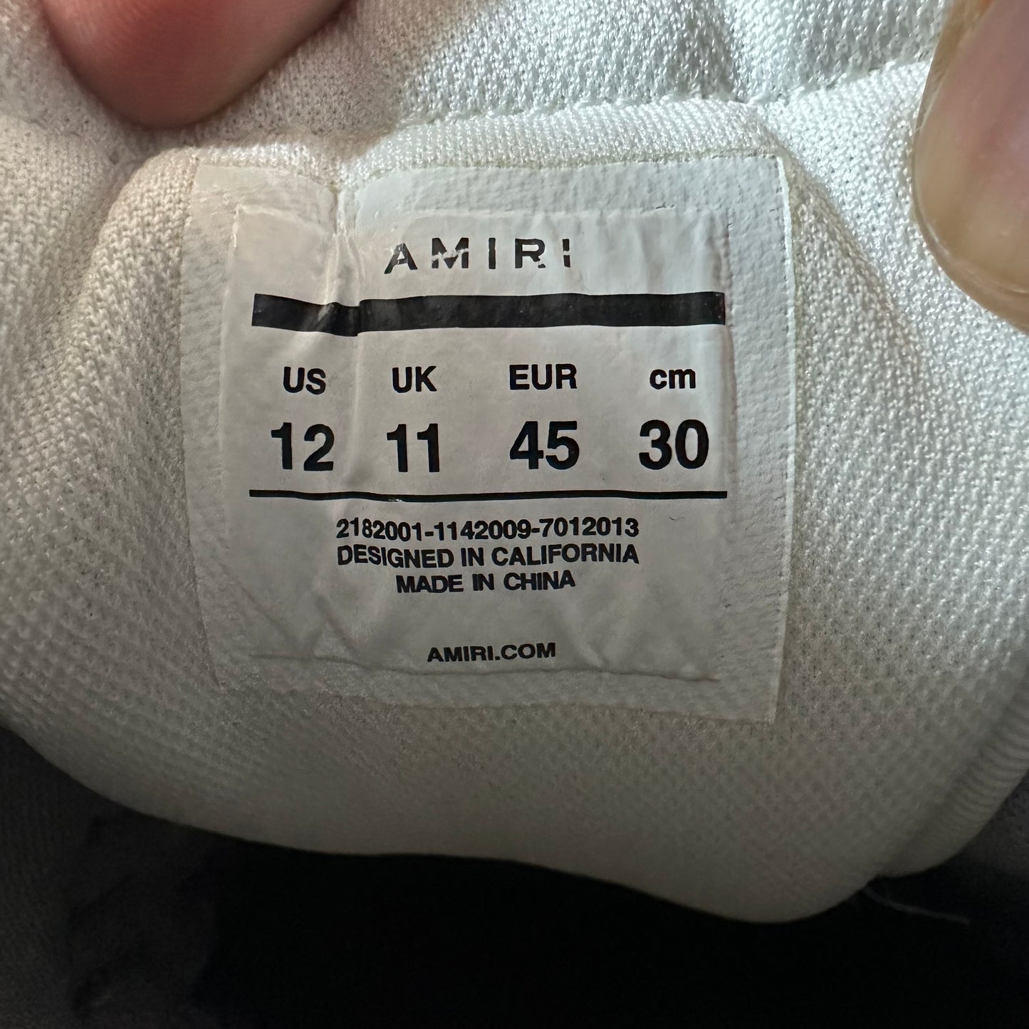 Amiri Grey Skeleton White Cream Sneaker Sz 12 (45)