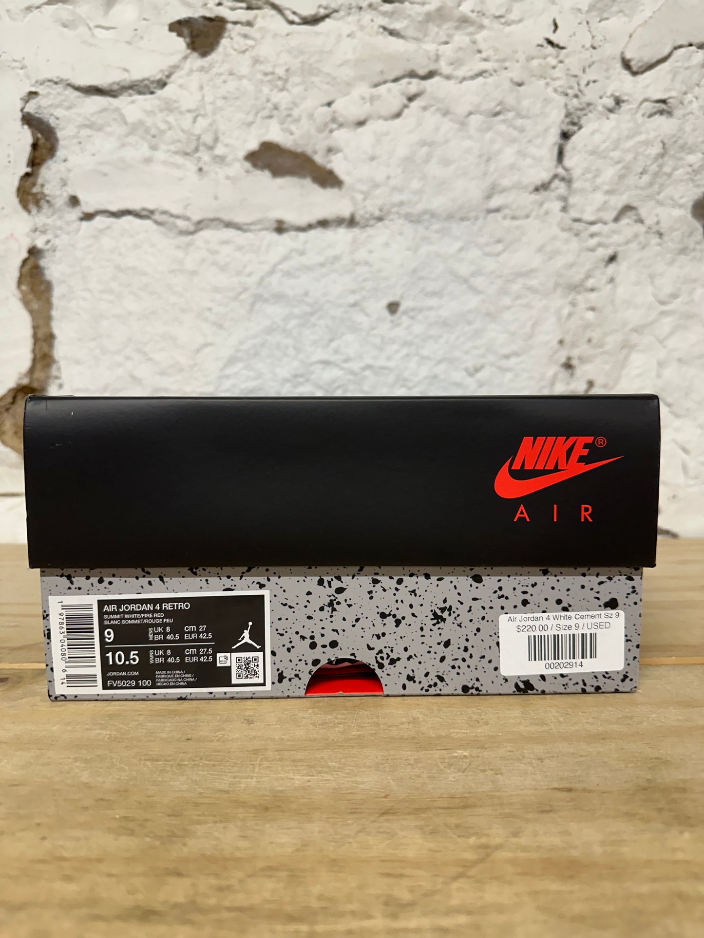 Air Jordan 4 White Cement Sz 9
