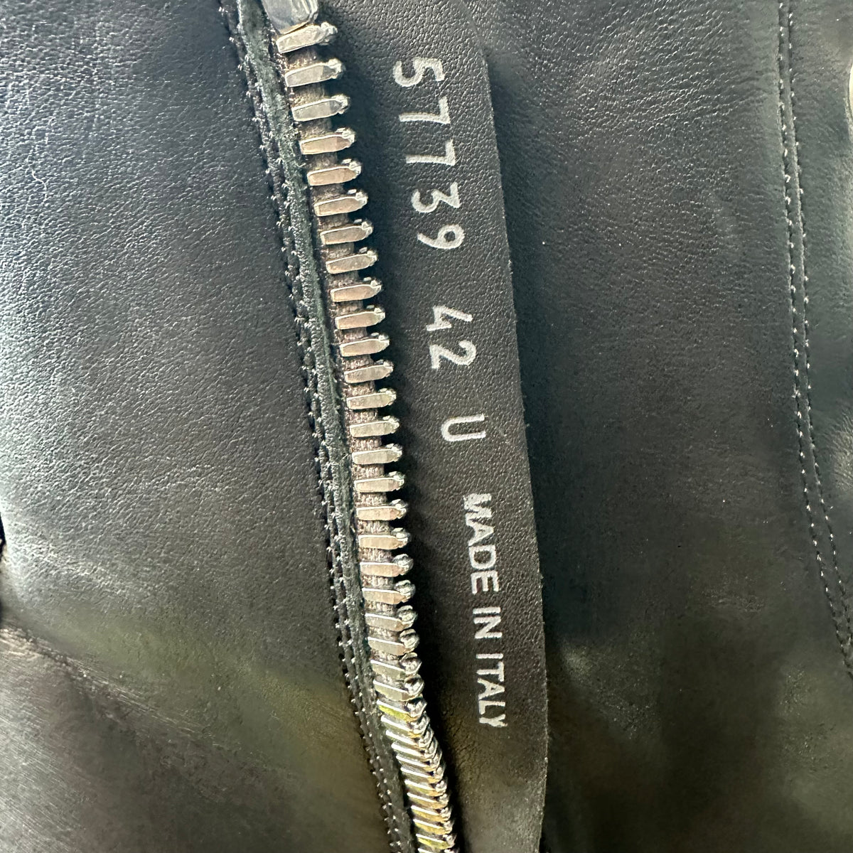 Rick Owens High Black Leather Milk Sneaker Sz 9 (42)