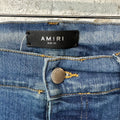 Amiri Plain Blue Honeycomb Denim Jeans Sz 33