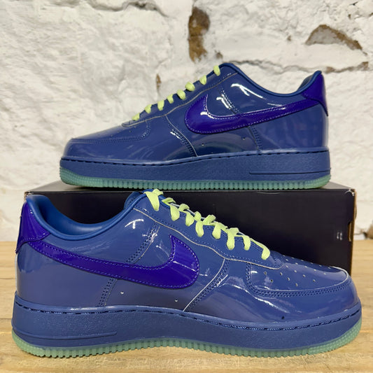 Air Force 1 Low Patent Mystic Navy Grape Ice Sz 10 DS