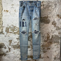 Amiri MX1 Denim Spell Blue Denim Jeans Sz 32