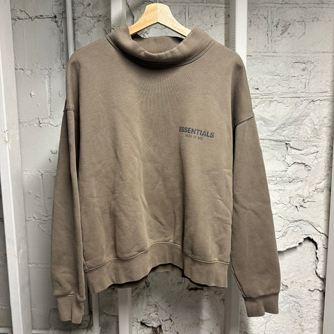 FOG Essentials Mock Neck Brown Sz S