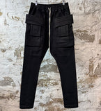 Rick Owens Black Waxed Creatch Pants Sz M