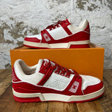 Louis Vuitton Red White Trainer Sz 10.5 (9LV)