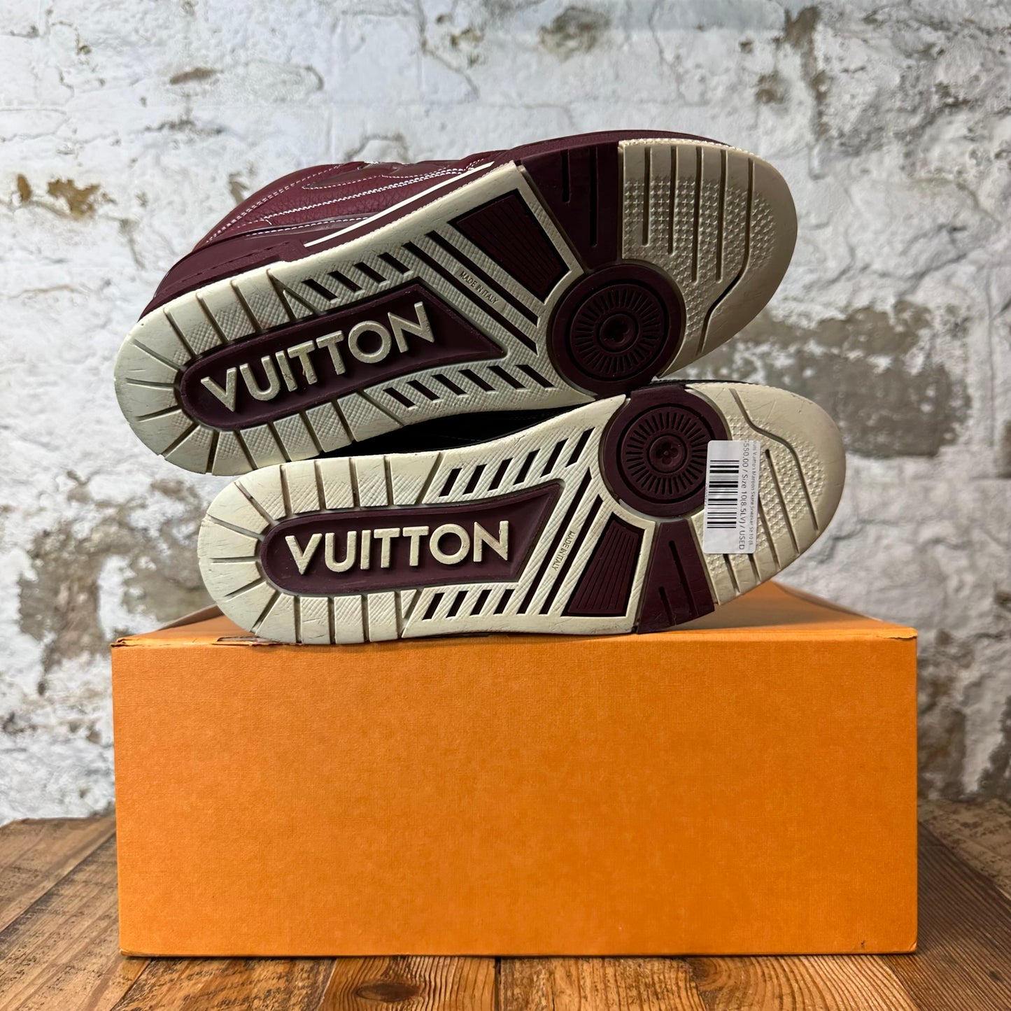 Louis Vuitton Maroon Skate Sneaker Sz 10 (8.5LV)