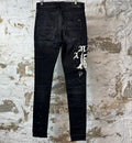 Amiri Reaper Logo Black Denim Jeans
