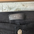 Amiri MX1 Brown Suede Black Denim Jeans Sz 33